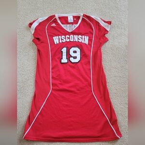 Wisconsin Badgers Adidas Climacool womens Medium Tall Jersey Wear as a dress or